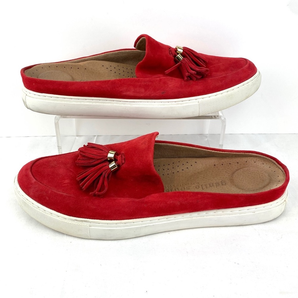 Gentle Souls Rory Slide on Mules in Red Suede size 11